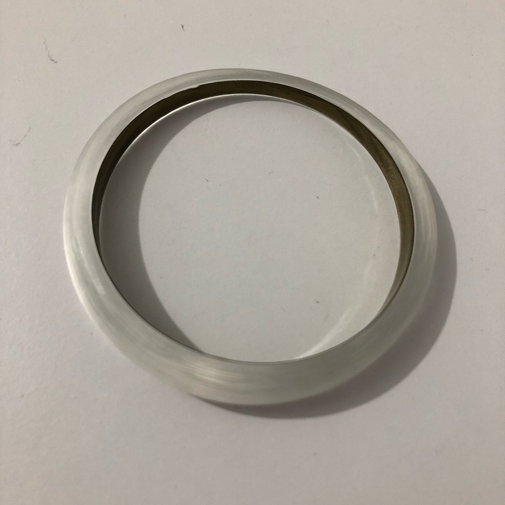Alexis Bittar Clear Lucite Skinny Tapered Bangle Bracelet